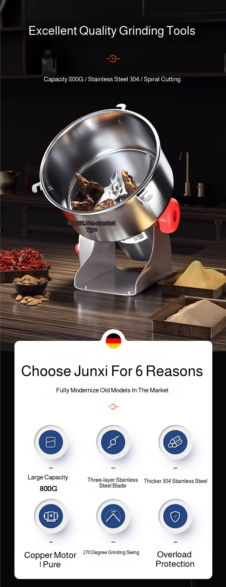 MillCraft™ Grain & Spice Grinder