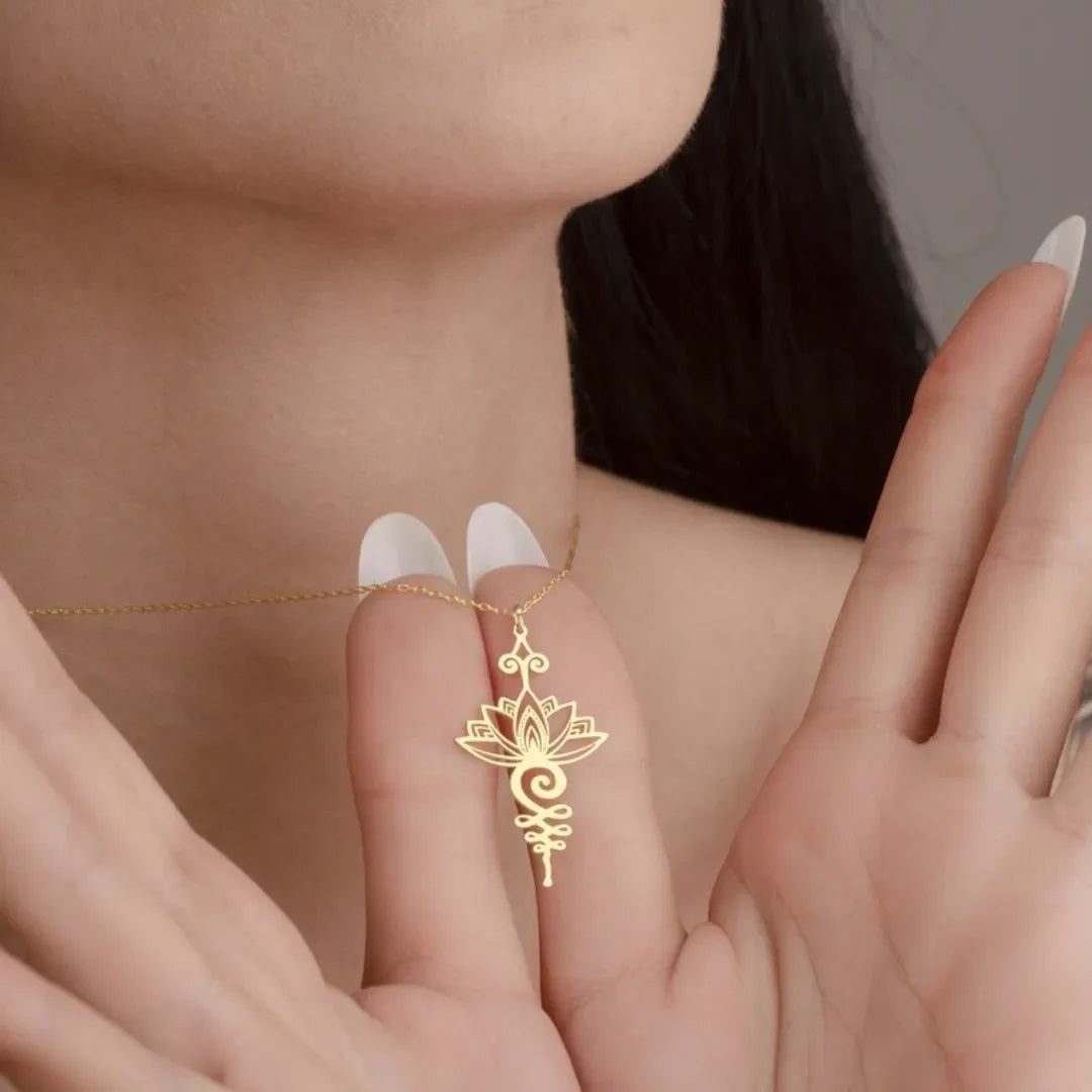 ZenBloom™ Lotus Unalome Necklace