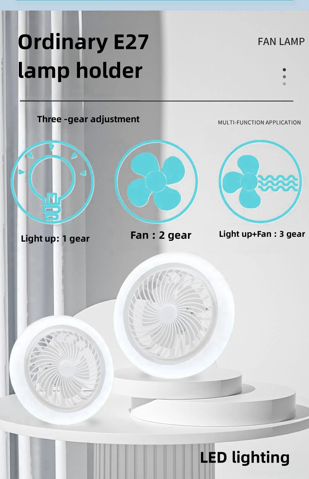 AirGlow™ 3-in-1 Ceiling Fan Light