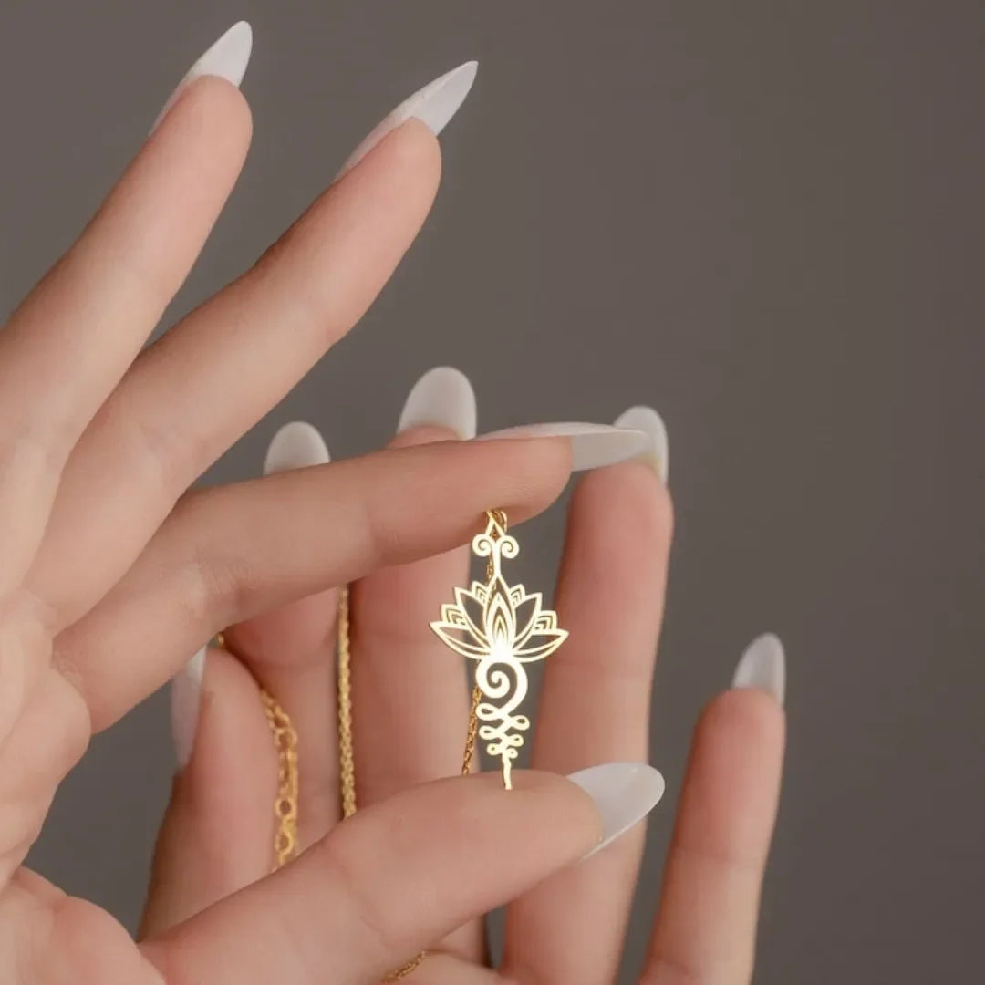 ZenBloom™ Lotus Unalome Necklace