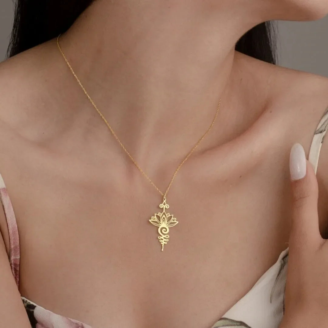 ZenBloom™ Lotus Unalome Necklace
