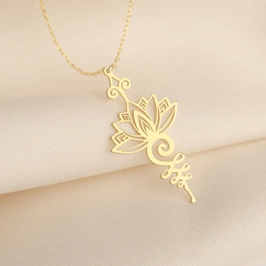 ZenBloom™ Lotus Unalome Necklace