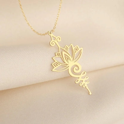 ZenBloom™ Lotus Unalome Necklace